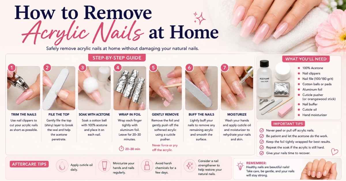How to Remove Acrylic Nails at Home